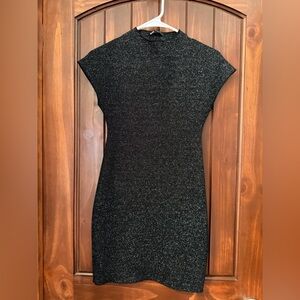 Zara Shimmering Black Mini Dress